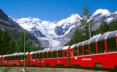 Trenino Rosso del Bernina a Livigno